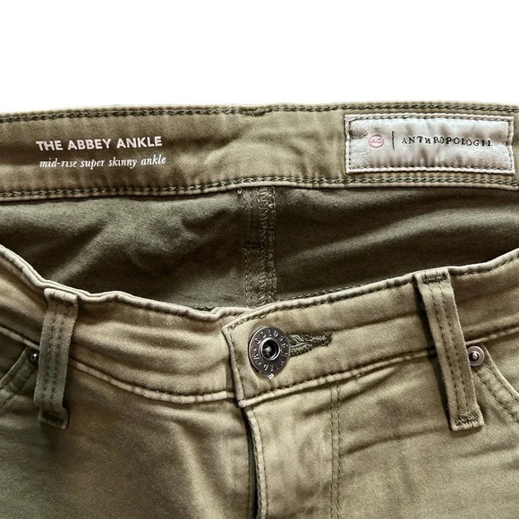 AG Adrianno Goldschmid Anthro The Abby Mid Rise Skinny Ankle Jean women's 30R - Picture 3 of 10